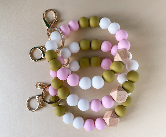 Pink Pistachio Wristlet