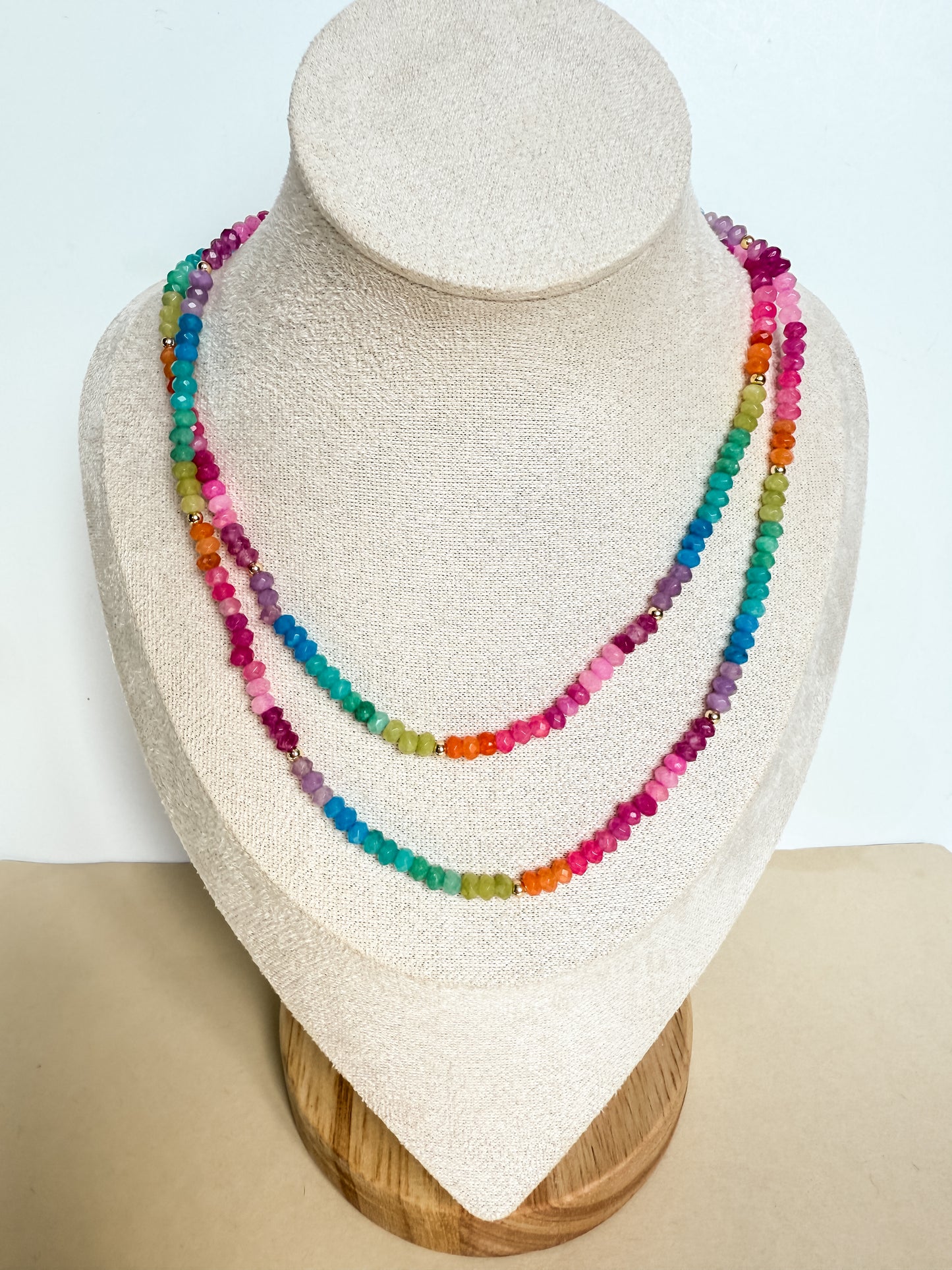Mini Rainbow Stone Necklace