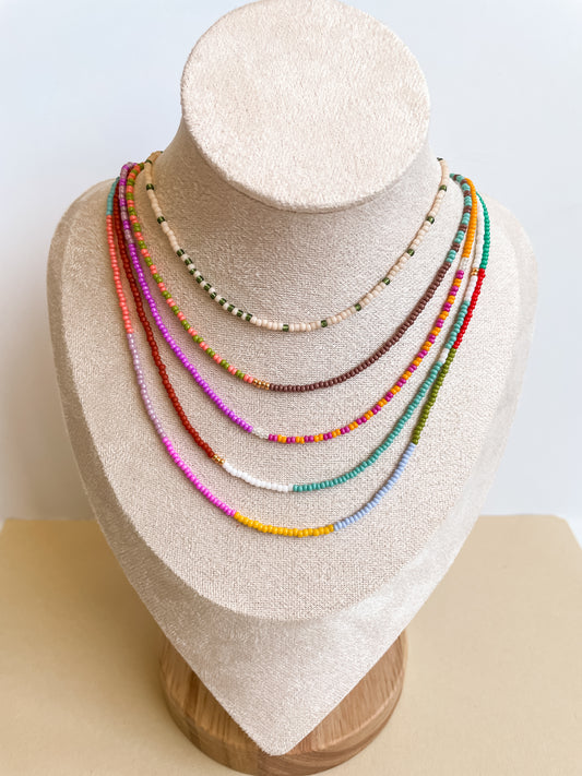 Dainty Seed Bead Necklace