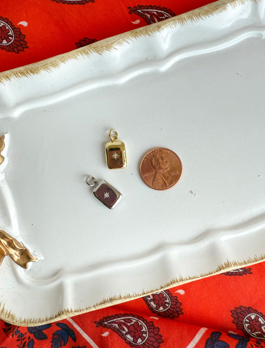 Rectangle Star Charm