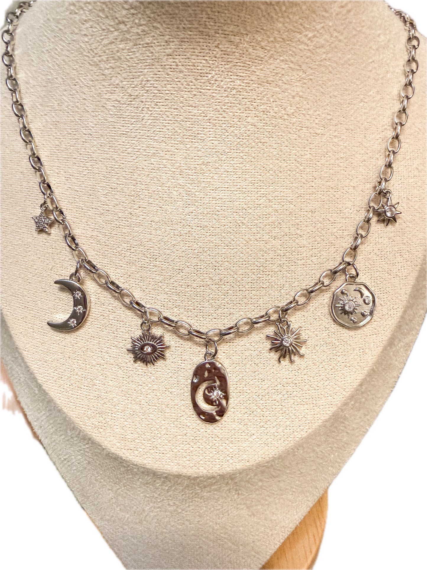 Silver Celestial Charm Necklace