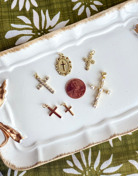Gold Cross Charm