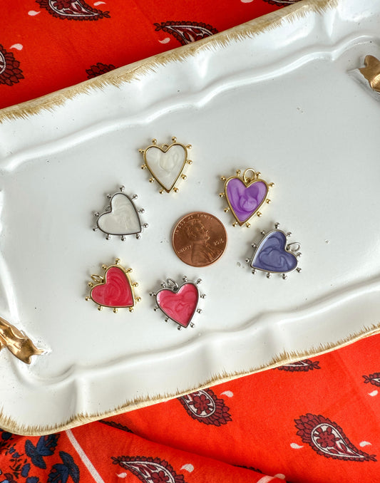 Colored Heart Charm