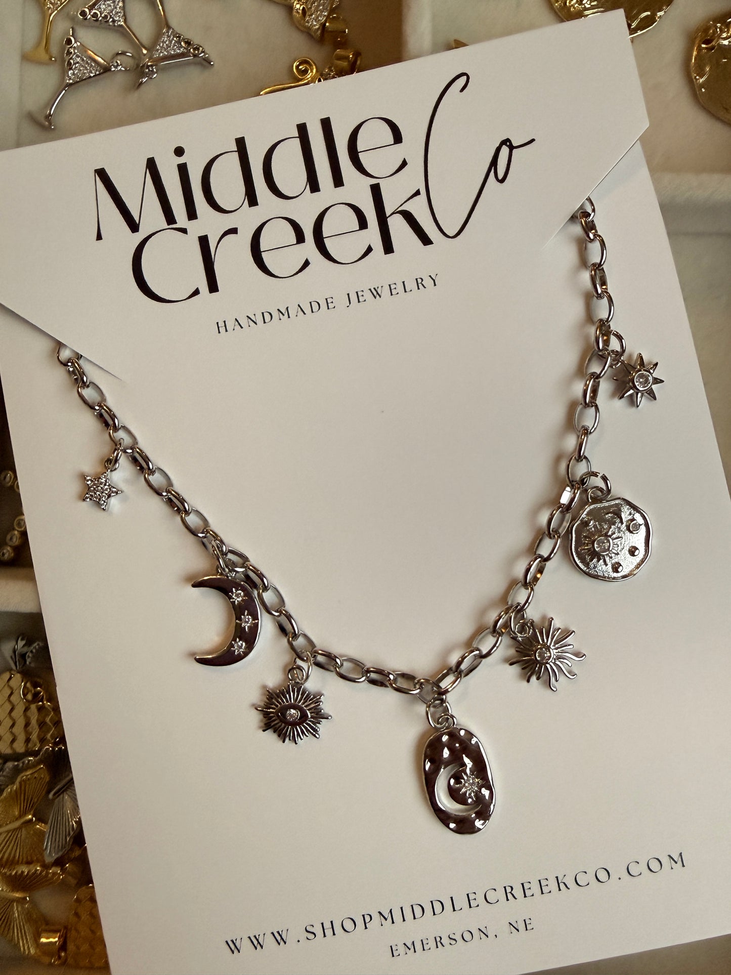 Silver Celestial Charm Necklace