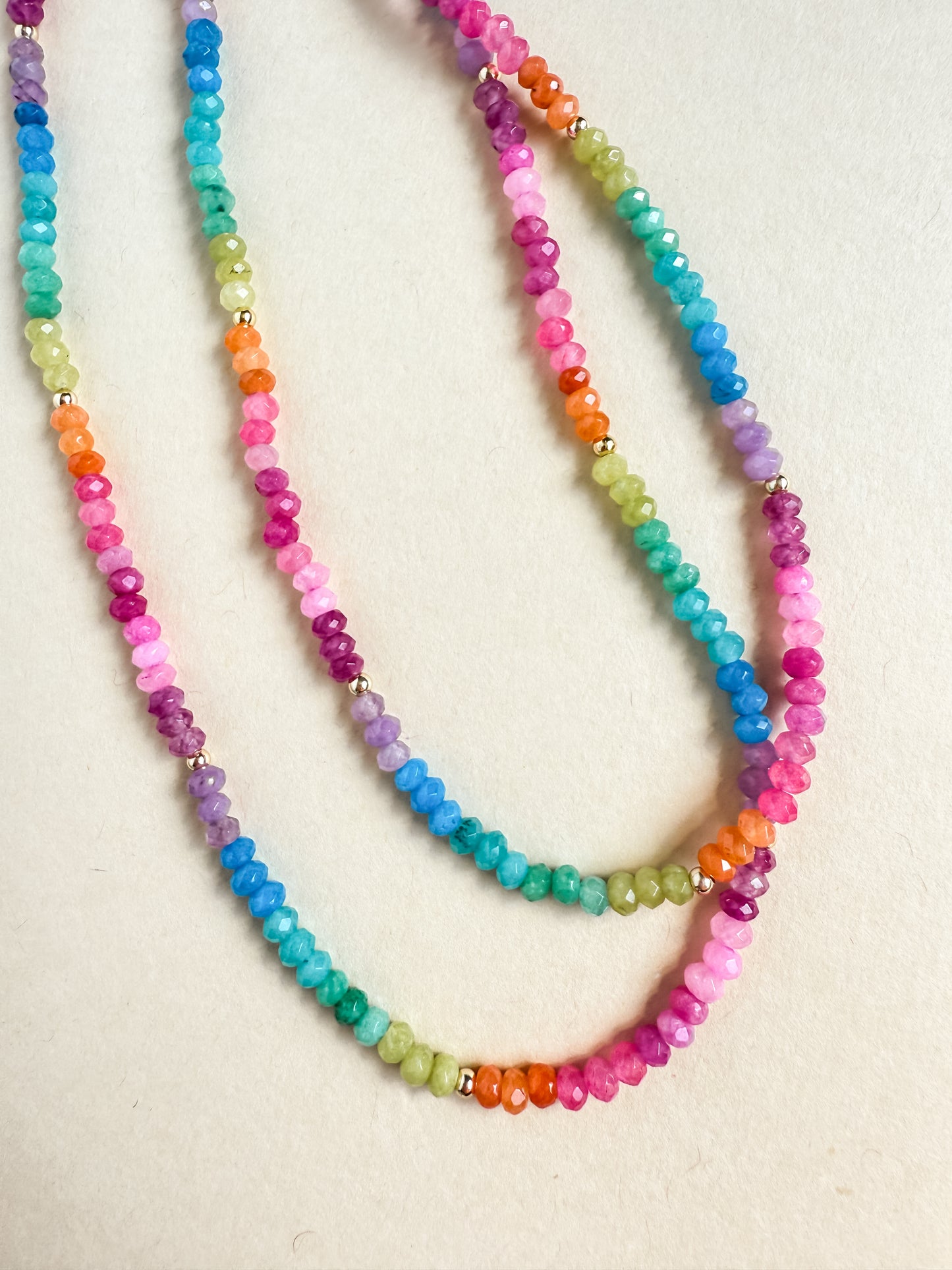 Mini Rainbow Stone Necklace