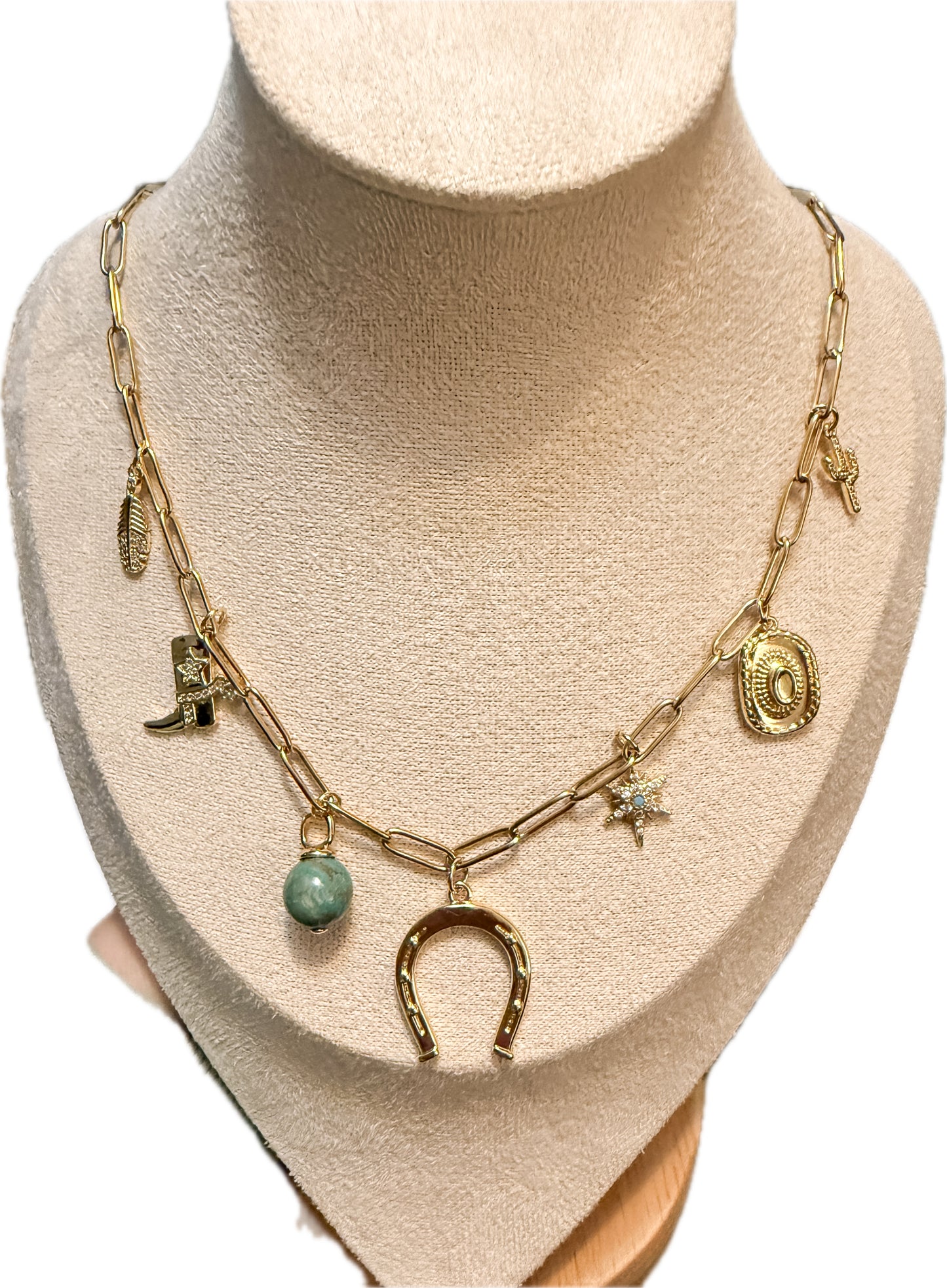 Gold Western Charm Necklace