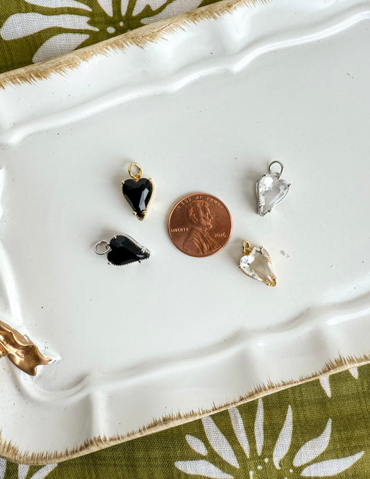 Diamond Heart Charms