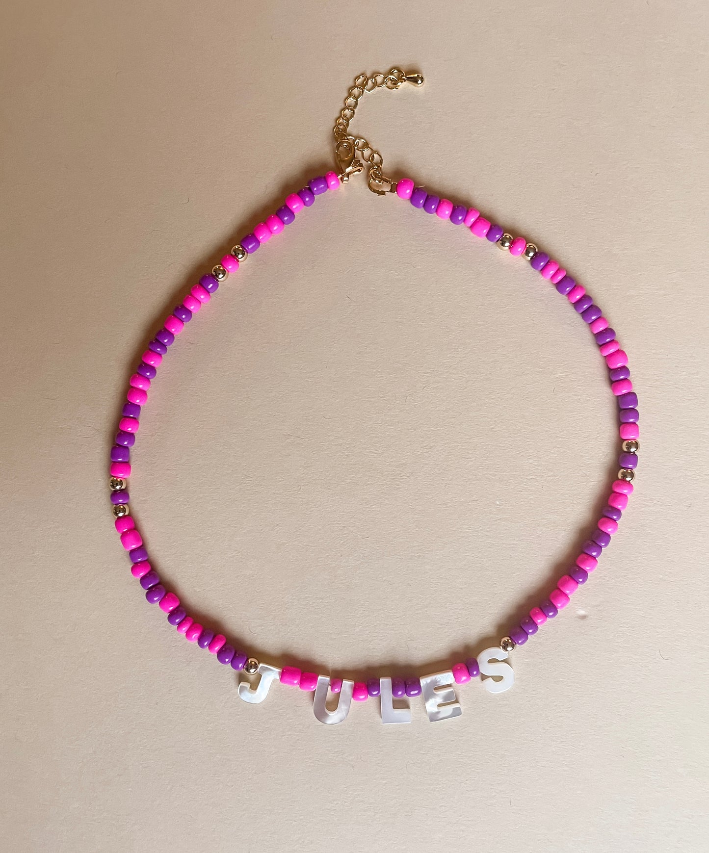 Kids Personalized Beaded Necklace